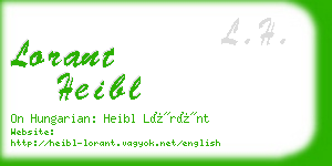 lorant heibl business card